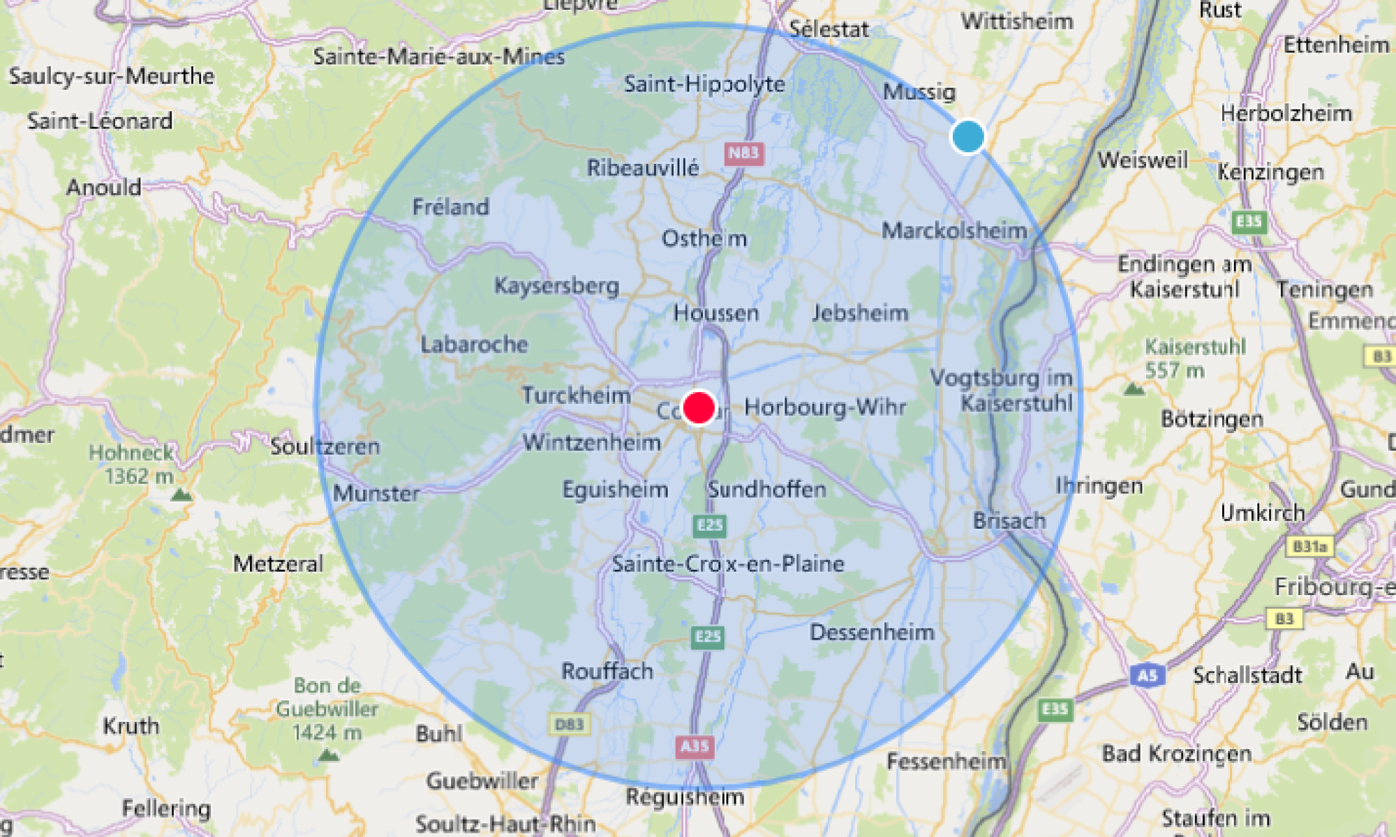 Map de Colmar
